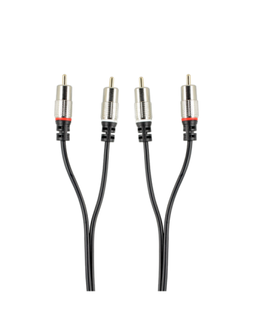 Cordon 2 RCA mâle / mâle 3 mètres Gold