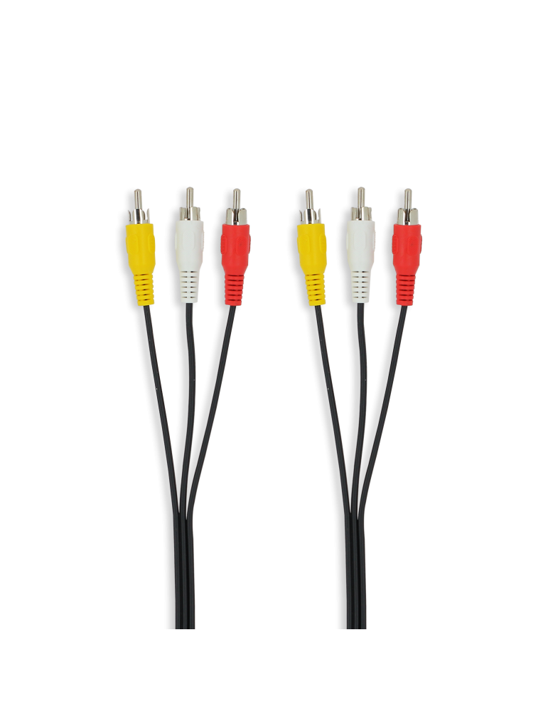 Cordon 3 RCA mâle/mâle 1,50 mètre