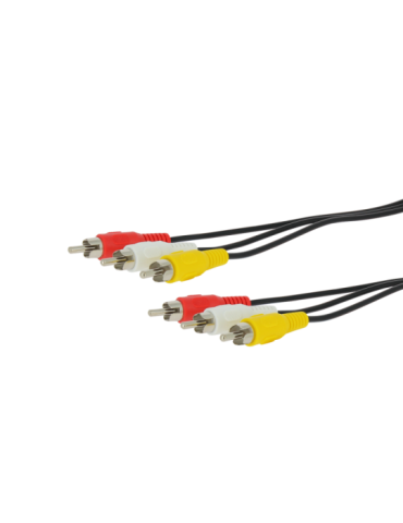 Cordon 3 RCA mâle/mâle 1,50 mètre