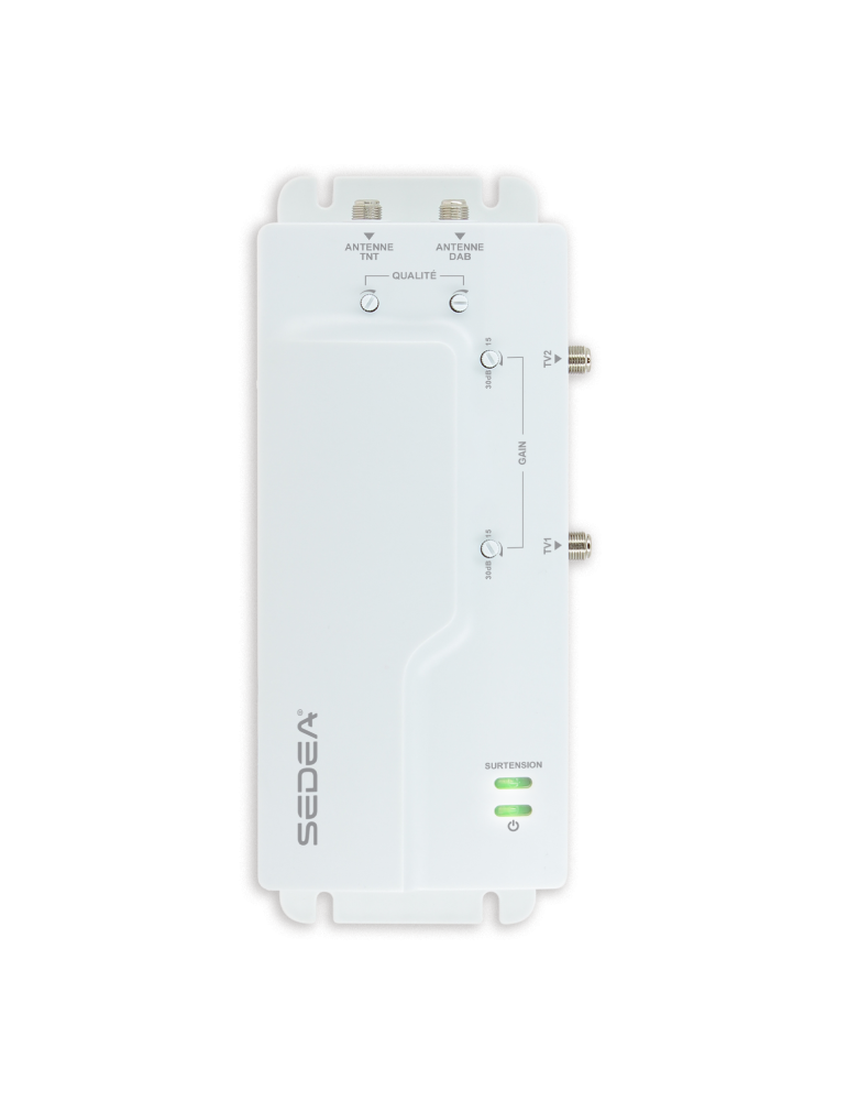 Amplificateur intérieur 30 dB réglable | 2 entrées / 2 sorties