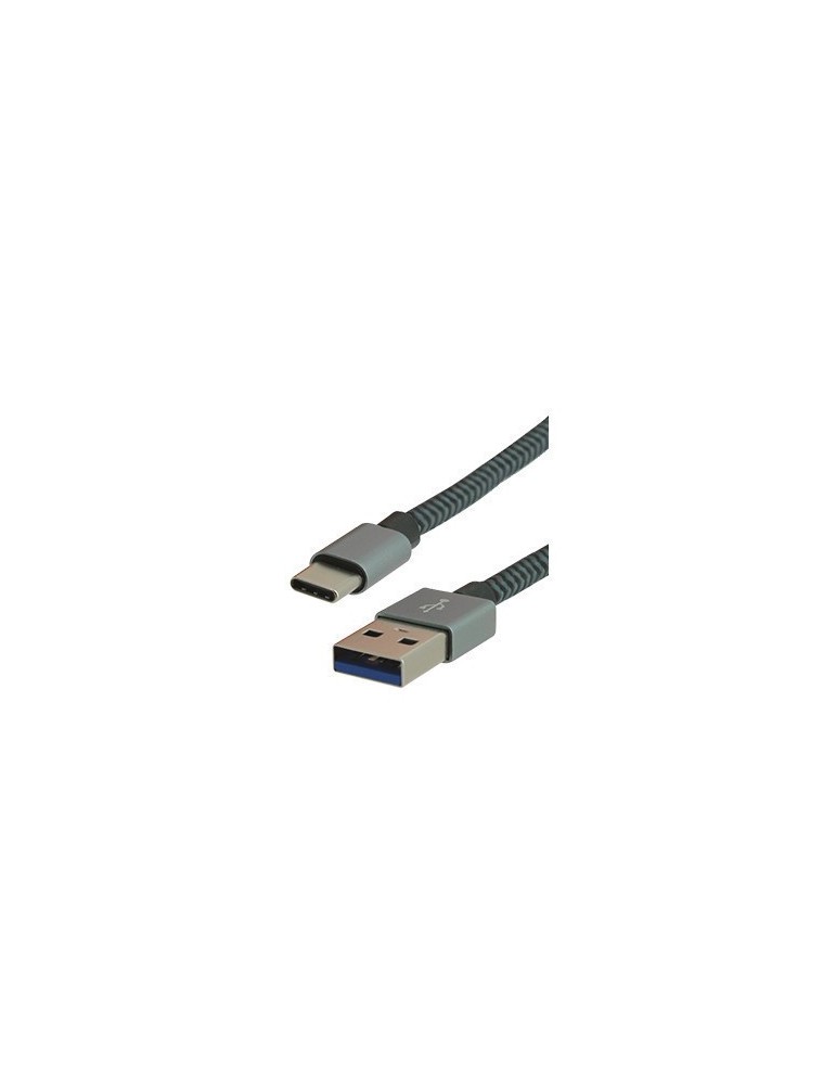 Cordon USB-C? SuperSpeed Soft Touch gaine tissu pour charge et synchronisation 1 mètre - FUJIONKYO - 423402