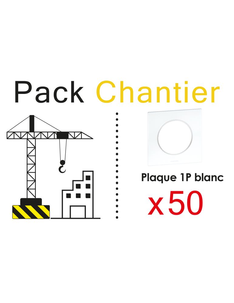 SQUARE LOT 50 PLAQ BLC 1P "TOP CHANTIER"