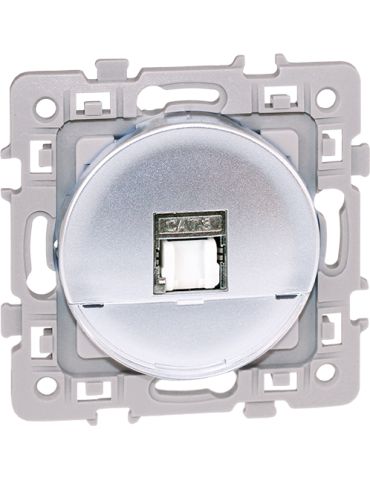 SQUARE RJ 45 CAT6 grade TEL+INF UTP SILVER