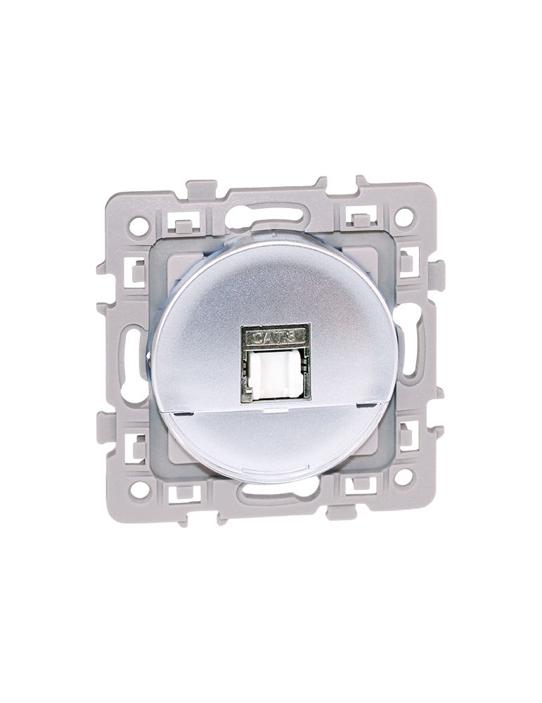 SQUARE RJ 45 CAT6 grade TEL+INF UTP SILVER