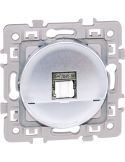 SQUARE RJ 45 CAT6 grade TEL+INF UTP SILVER