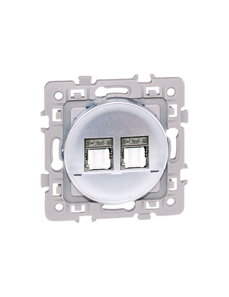 SQUARE DBLE RJ 45 CAT6 grade3 multimedia STP SILVER