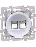 SQUARE DBLE RJ 45 CAT6 grade3 multimedia STP SILVER