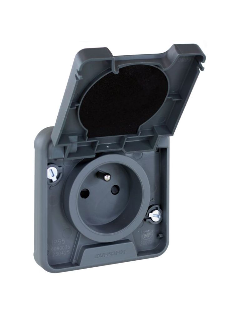 OXXO PC 2P+T compos GRIS IP55