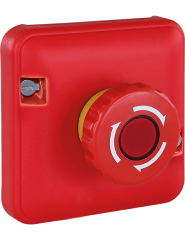 OXXO Arret d'urgence 1/4 tour compos JAUNE/ROUGE IP55