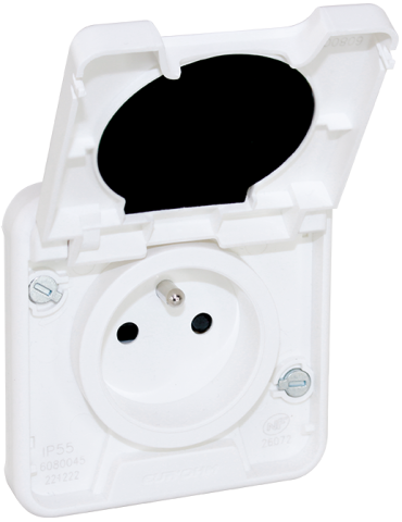 OXXO PC 2P+T compos BLANC IP55