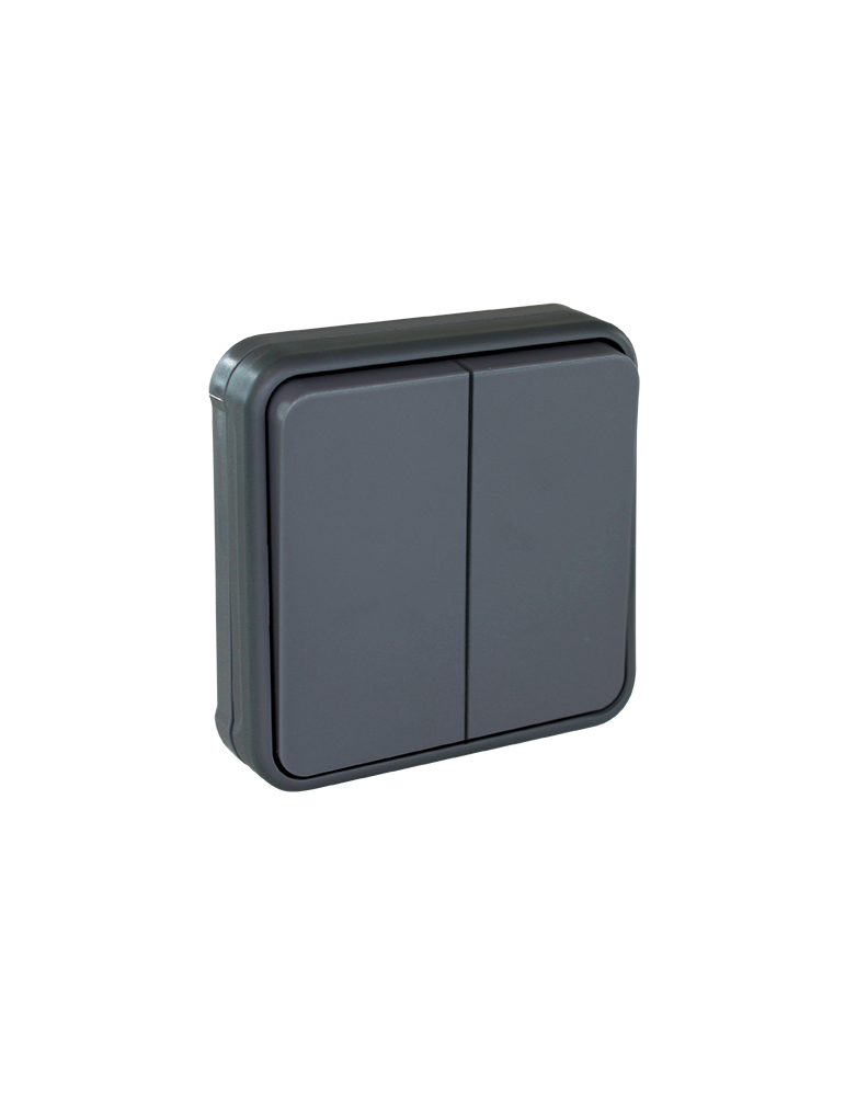 OXXO dble VV GRIS ENCASTRE IP55