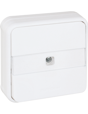 OXXO BP porte etiq lum BLANC ENCASTRE IP55