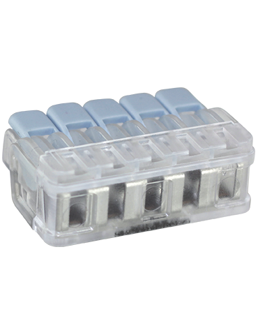 Borne à levier 5P 0,35 à 6mm²